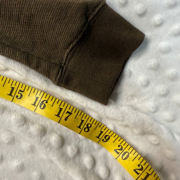 Vans Cardigan Sweater Mens Sz M Brown Cotton Blend Button Up V Heart - Picture 7 of 9